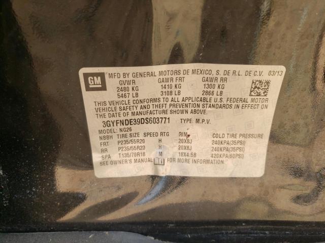 3GYFNDE39DS603771 - 2013 CADILLAC SRX PERFORMANCE COLLECTION Қара фото 12