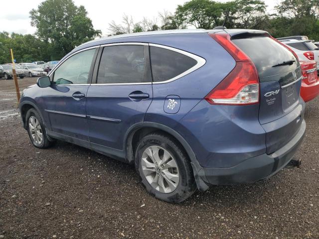 2HKRM4H73EH614233 - 2014 HONDA CR-V EXL BLUE photo 2