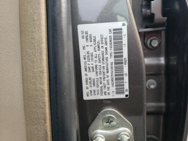 1HGCM56757A169164 - 2007 HONDA ACCORD EX GRAY photo 12