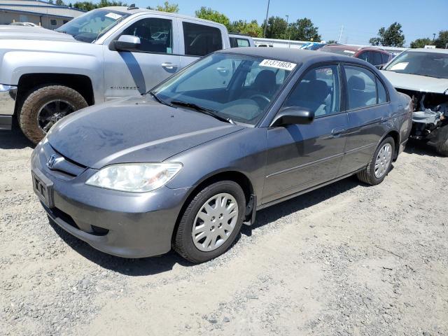 2HGES16514H640603 - 2004 HONDA CIVIC LX GRAY photo 1