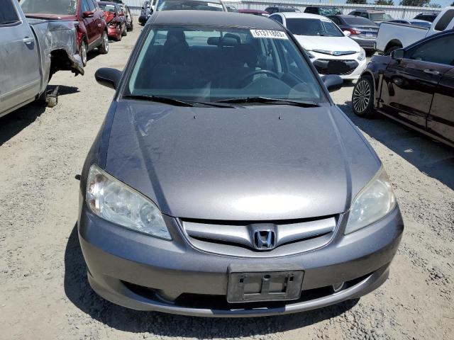 2HGES16514H640603 - 2004 HONDA CIVIC LX GRAY photo 5