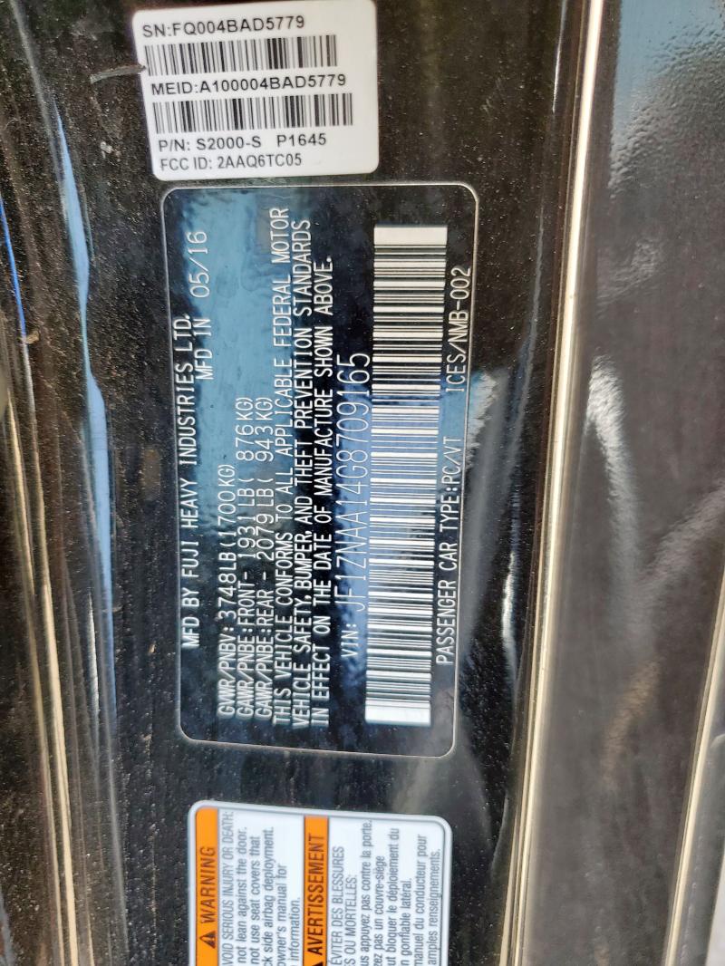 JF1ZNAA14G8709165 - 2016 TOYOTA SCION FR-S შავი ფოტო 13