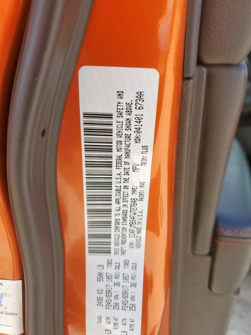 1C4PJMBS4FW727648 - 2015 JEEP CHEROKEE TRAILHAWK ORANGE photo 13