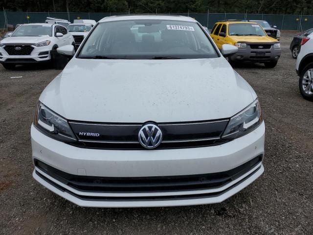 3VW637AJXFM307454 - 2015 VOLKSWAGEN JETTA HYBRID WHITE photo 5