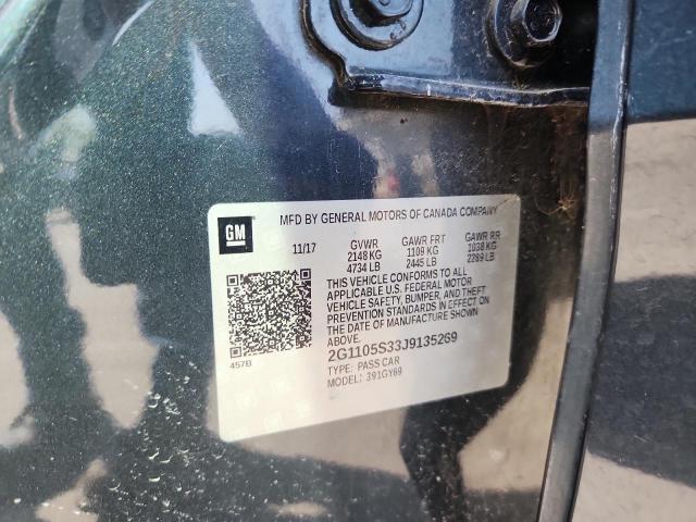 2G1105S33J9135269 - 2018 CHEVROLET IMPALA LT CHARCOAL photo 13