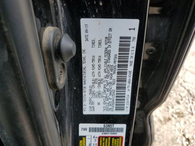 5TFAX5GN4KX152422 - 2019 TOYOTA TACOMA DOUBLE CAB 黑色 照片 13