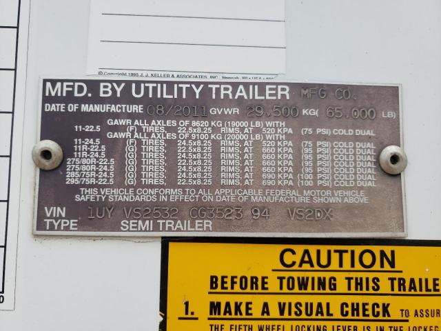 1UYVS2532CG352394 - 2012 UTILITY TRAILER WHITE photo 10