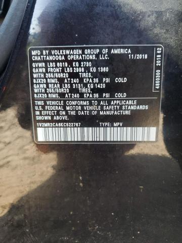 1V2MR2CA6KC522767 - 2019 VOLKSWAGEN ATLAS SEL Qara foto 13