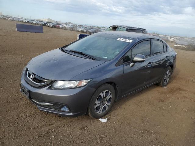 19XFB4F34DE001744 - 2013 HONDA CIVIC HYBRID L GRAY photo 1