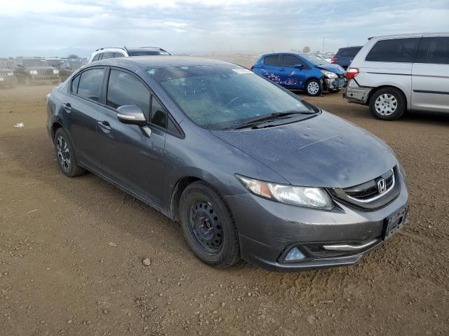 19XFB4F34DE001744 - 2013 HONDA CIVIC HYBRID L GRAY photo 4