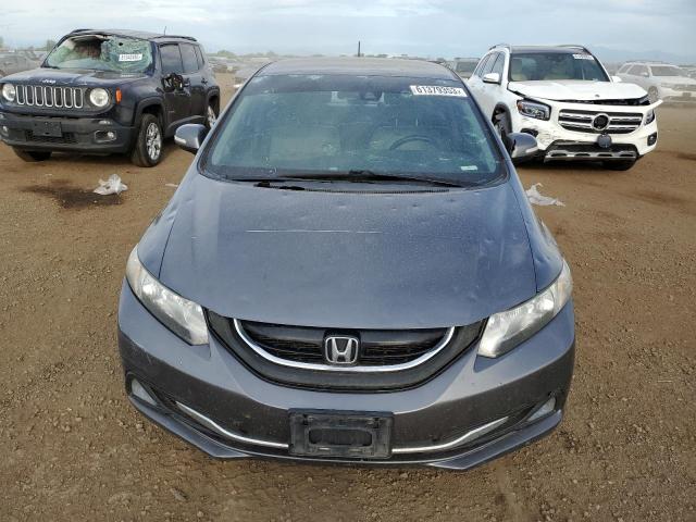 19XFB4F34DE001744 - 2013 HONDA CIVIC HYBRID L GRAY photo 5