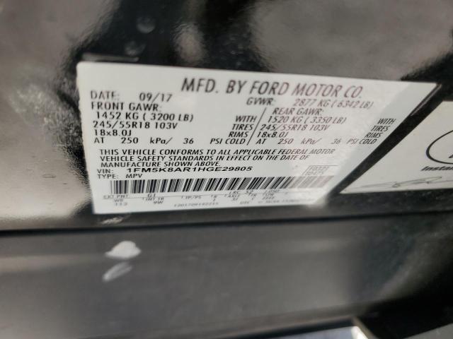 1FM5K8AR1HGE29805 - 2017 FORD EXPLORER POLICE INTERCEPTOR 黑色 照片 13