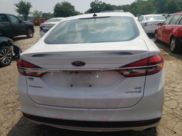 3FA6P0LU8JR162048 - 2018 FORD FUSION SE HYBRID WHITE photo 6