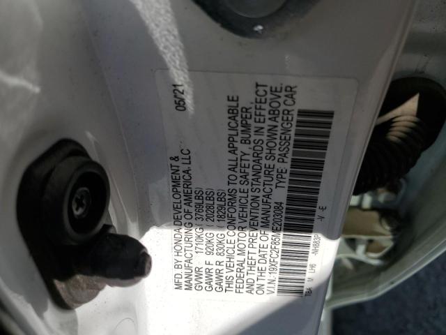 19XFC2F85ME203084 - 2021 HONDA CIVIC SPORT 白色 照片 12