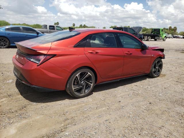 KMHLR4AF0NU310450 - 2022 HYUNDAI ELANTRA N LINE ORANGE photo 3