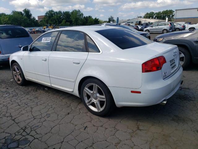 WAUDF78E78A098598 - 2008 AUDI A4 2.0T QUATTRO WHITE photo 2