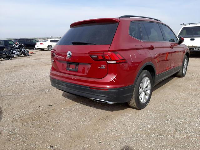 3VV0B7AX6JM075459 - 2018 VOLKSWAGEN TIGUAN S RED photo 4