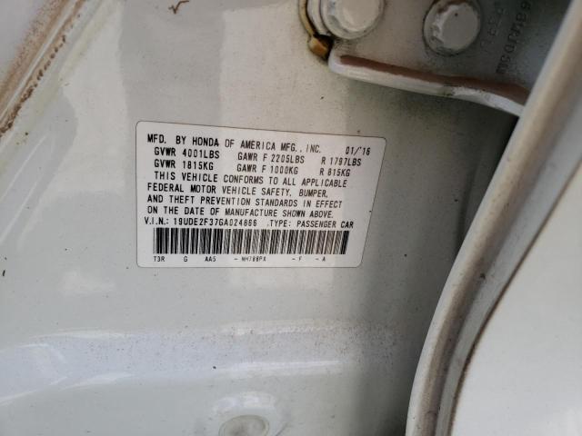 19UDE2F37GA024866 - 2016 ACURA ILX BASE WATCH PLUS WHITE photo 13