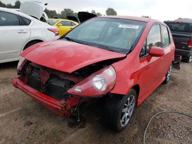 JHMGD38637S006921 - 2007 HONDA FIT S RED photo 1