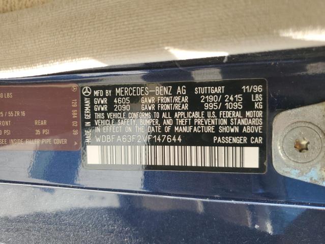 WDBFA63F2VF147644 - 1997 MERCEDES-BENZ SL 320 BLUE photo 12