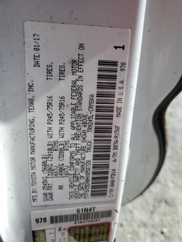 5TFSX5EN0HX050728 - 2017 TOYOTA TACOMA ACCESS CAB Biały zdjęcie 13