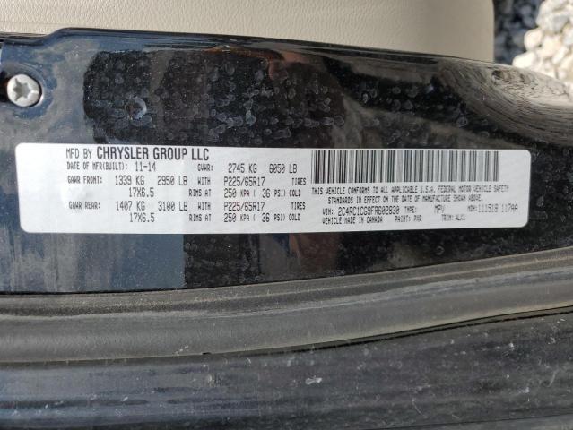 2C4RC1CG9FR602830 - 2015 CHRYSLER TOWN & COU TOURING L BLACK photo 13