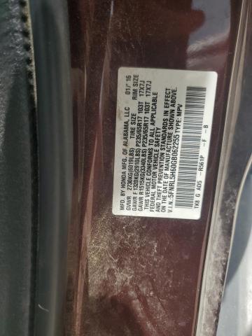 5FNRL5H60GB062255 - 2016 HONDA ODYSSEY EXL BURGUNDY photo 14