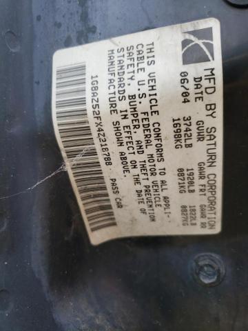 1G8AZ52FX4Z218788 - 2004 SATURN ION LEVEL 2 黑色 照片 12