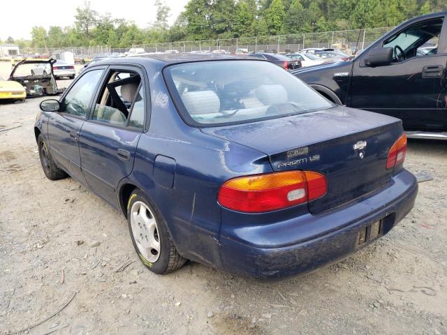 1Y1SK5481WZ433455 - 1998 CHEVROLET GEO PRIZM BASE BLUE photo 2
