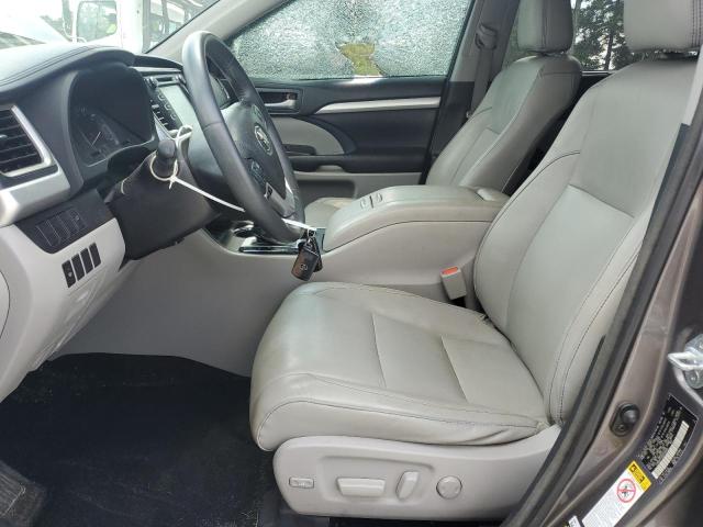 5TDKKRFHXGS506950 - 2016 TOYOTA HIGHLANDER XLE GRAY photo 7