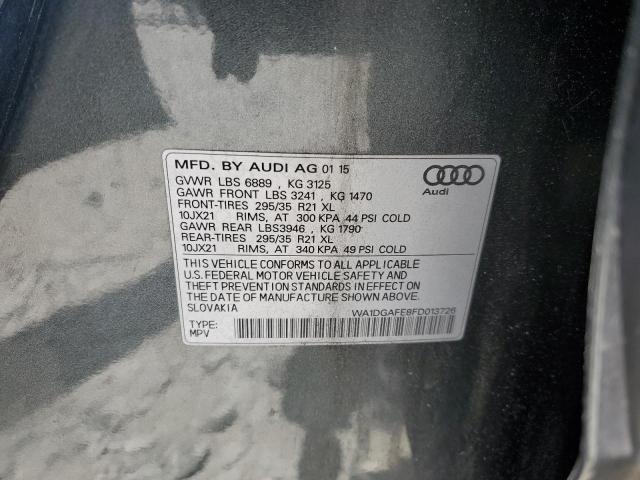 WA1DGAFE8FD013726 - 2015 AUDI Q7 PRESTIGE ნაცრისფერი ფოტო 13