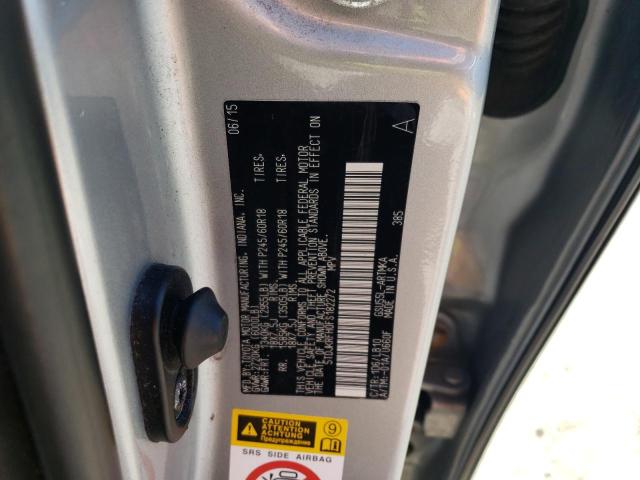 5TDJKRFH0FS182272 - 2015 TOYOTA HIGHLANDER XLE SILVER photo 12