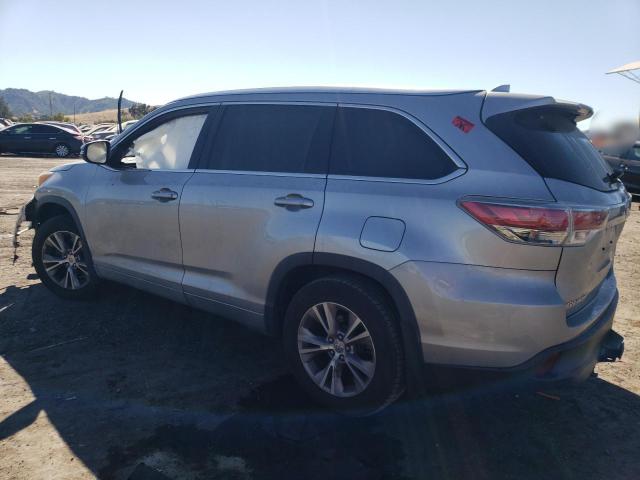 5TDJKRFH0FS182272 - 2015 TOYOTA HIGHLANDER XLE SILVER photo 2