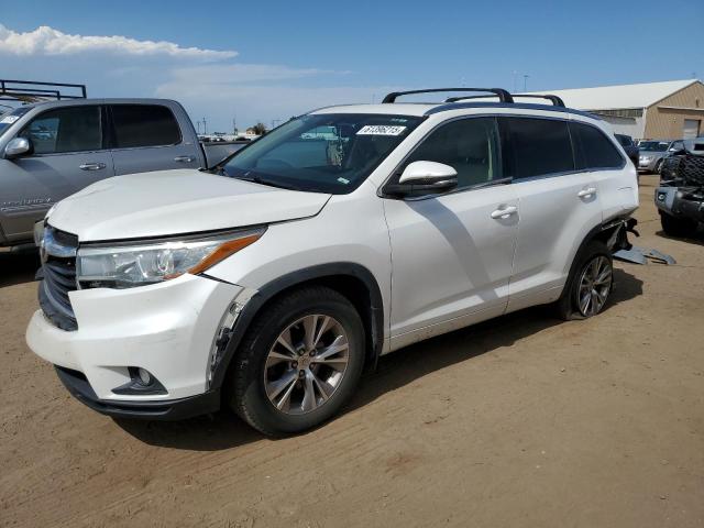 5TDJKRFH9FS192945 - 2015 TOYOTA HIGHLANDER XLE WHITE photo 1