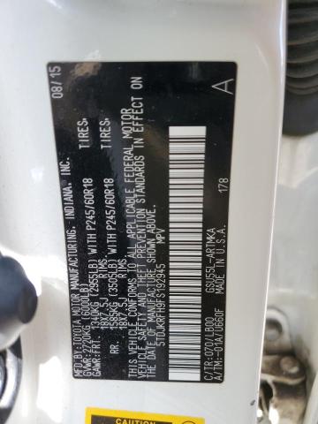 5TDJKRFH9FS192945 - 2015 TOYOTA HIGHLANDER XLE WHITE photo 13