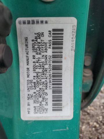 1Y1SK5267SZ087052 - 1995 GEO PRIZM BASE GREEN photo 12