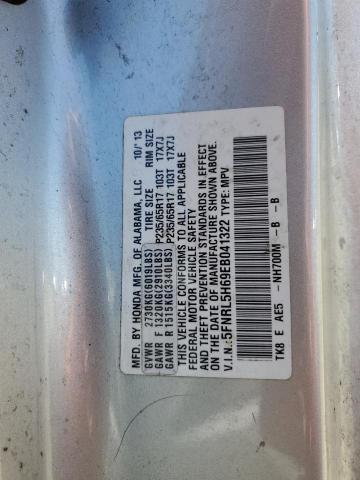 5FNRL5H69EB041322 - 2014 HONDA ODYSSEY EXL Gümüş fotoğraf 13