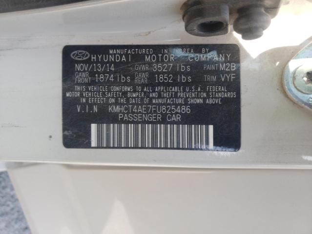 KMHCT4AE7FU825486 - 2015 HYUNDAI ACCENT GLS CREAM photo 12