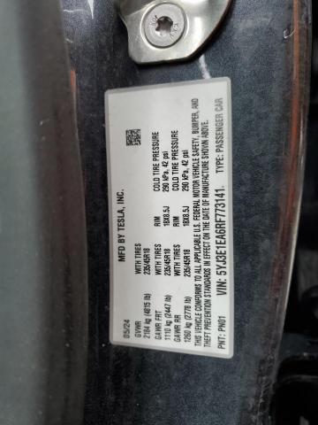 5YJ3E1EA6RF773141 - 2024 TESLA MODEL 3 GRAY photo 12