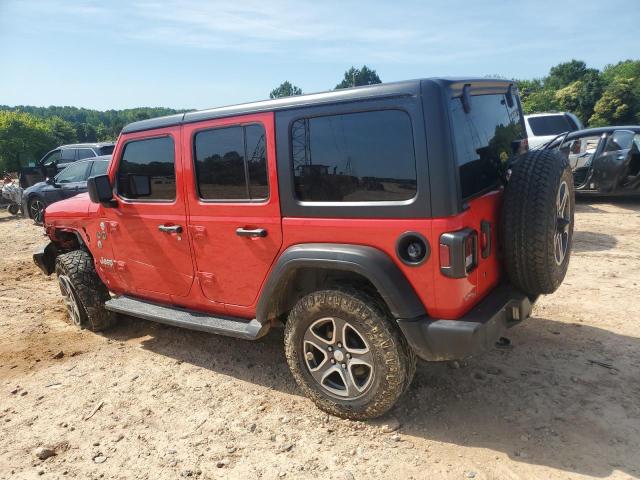 1C4HJXDG0KW527004 - 2019 JEEP WRANGLER UNLIMITED SPORT წითელი ფოტო 2