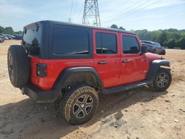 1C4HJXDG0KW527004 - 2019 JEEP WRANGLER UNLIMITED SPORT წითელი ფოტო 3