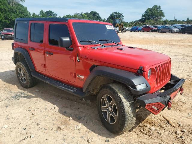1C4HJXDG0KW527004 - 2019 JEEP WRANGLER UNLIMITED SPORT წითელი ფოტო 4