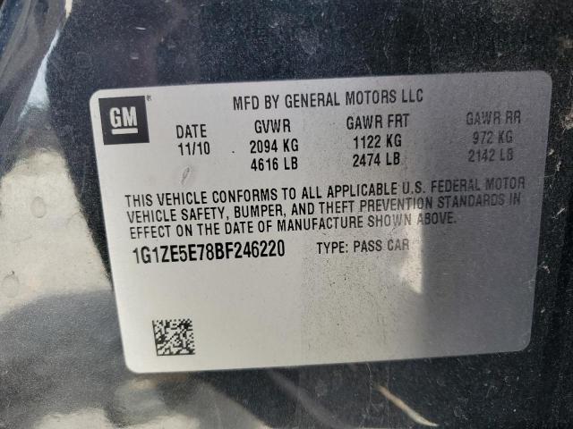 1G1ZE5E78BF246220 - 2011 CHEVROLET MALIBU LTZ შავი ფოტო 12