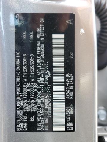 2T2GDCAZ5RC008174 - 2024 LEXUS NX 250 PREMIUM SILVER photo 13