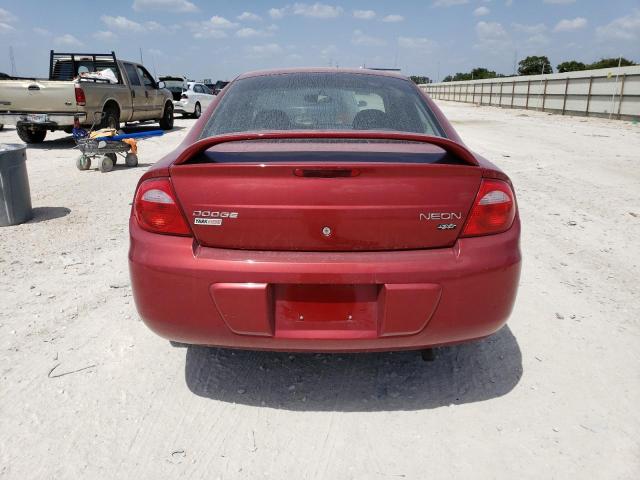 1B3ES56C44D508759 - 2004 DODGE NEON SXT RED photo 6