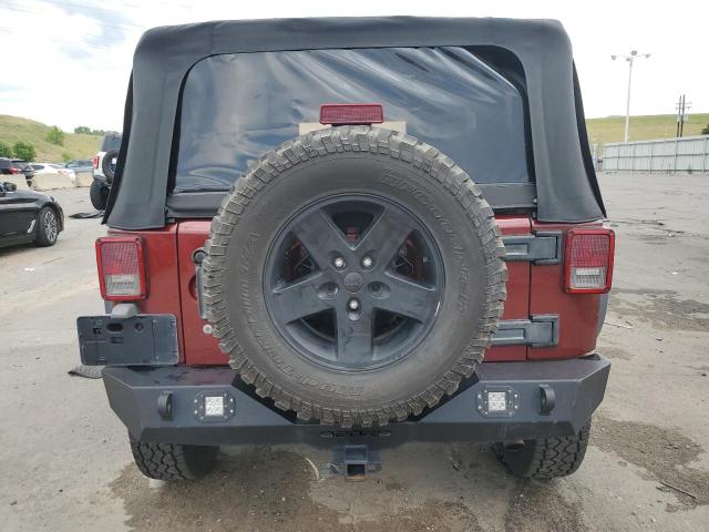 1J4FA24137L203263 - 2007 JEEP WRANGLER X MAROON photo 6