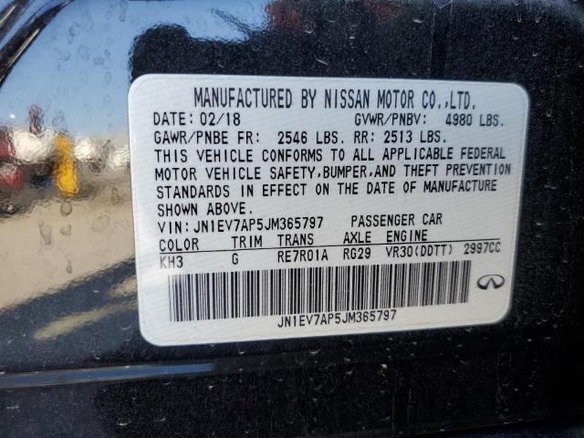 JN1EV7AP5JM365797 - 2018 INFINITI Q50 LUXE BLACK photo 12