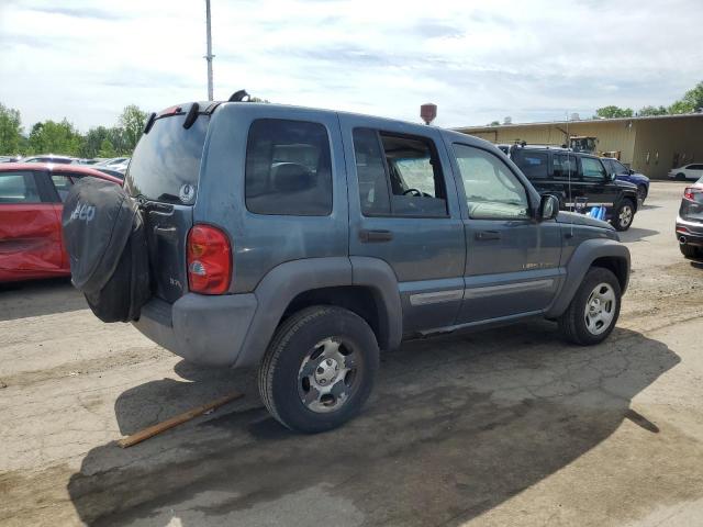 1J4GL48K92W279784 - 2002 JEEP LIBERTY SPORT BLUE photo 3