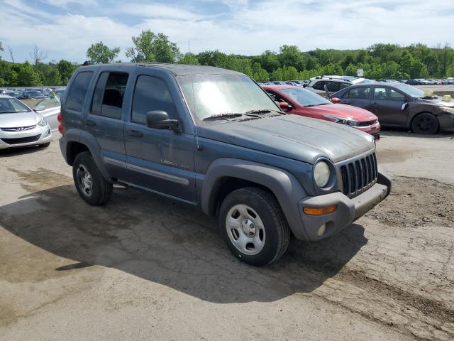1J4GL48K92W279784 - 2002 JEEP LIBERTY SPORT BLUE photo 4