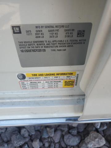 1G1ZG5E76CF225135 - 2012 CHEVROLET MALIBU LTZ 白色 照片 12